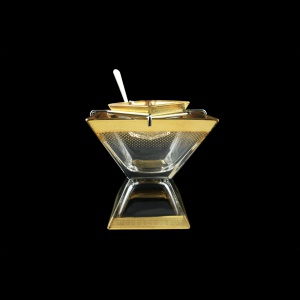 Torcello KSD F0050 Caviar Set w/F 14x14cm 1pc in Rio Golden Crystal Decor (F0050-960)