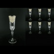 Adagio CFL F0020-1 Champagne Flutes 180ml 6pcs in Natalia Platinum Cryst. (F0020-1-0410-L)