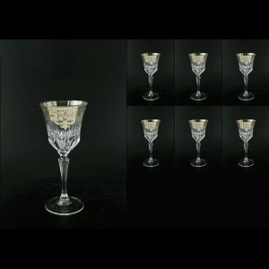 Adagio C2 F0020-1 Wine Glasses 280ml 6pcs in Natalia Platinum Crystal (F0020-1-0412-L)