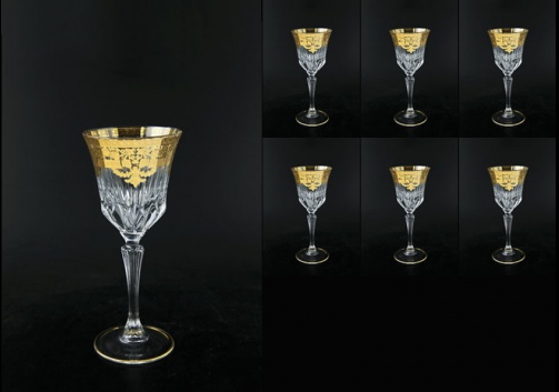 Adagio C2 F0020 Wine Glasses 280ml 6pcs in Natalia Golden Crystal (F0020-0412-L)