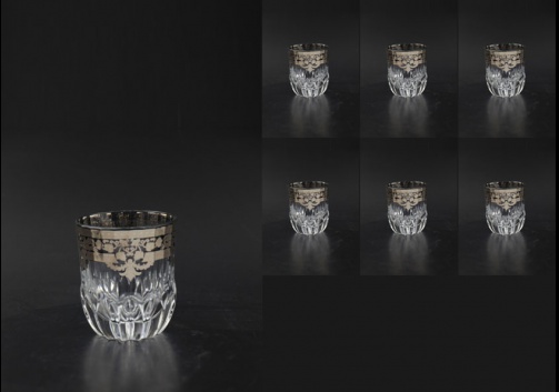 Adagio B2 F0020-1 Whisky Glasses 350ml 6pcs in Natalia Platinum Crystal (F0020-1-0402-L)