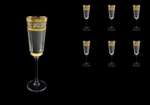 Macassar CFL 65 Champagne Flutes 170ml 6pcs in Allegro Golden Light (65-9010/L)