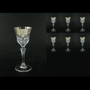 Adagio C3 F0020-1 Wine Glasses 220ml 6pcs in Natalia Platinum Crystal D. (F0020-1-0413-L)