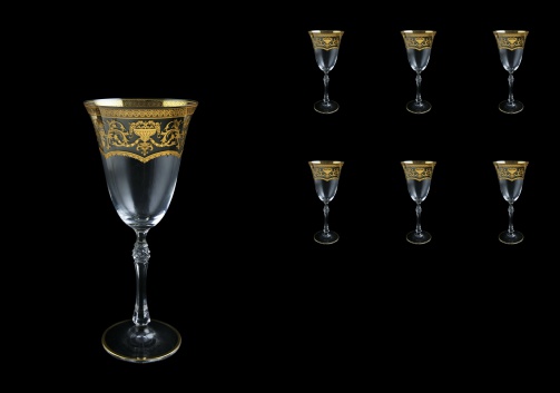 Parus C2 PEGK Wine Glasses 250ml, 6 pcs in Flora´s Empire Golden Crystal D. (20-2512/L)