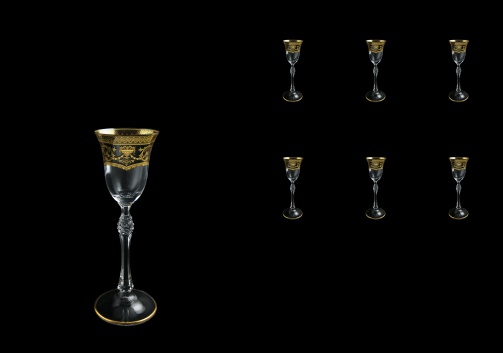 Parus C5 PEGK Liqueur Glasses 60ml, 6 pcs in Flora´s Empire Golden Crystal D. (20-2515/L)