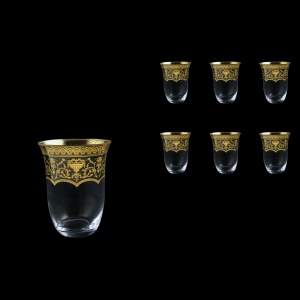 Parus B2 PEGK Whisky Glasses 350ml, 6 pcs in Flora´s Empire Golden Crystal D. (20-2502/L)