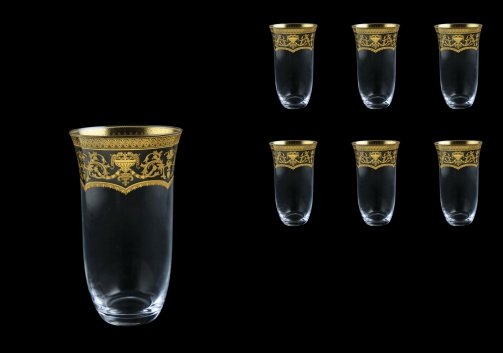 Parus B0 PEGK Water Glasses 400ml, 6 pcs in Flora´s Empire Golden Crystal D. (20-2500/L)