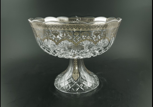 Opera MVO OESK Large Bowl d23cm 1pc in Flora´s Empire Platinum Crystal Decor (20-1/532/L)