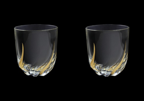 Trix B2 TCG Whisky Glasses 400ml 2pcs in Clear&Gold (1245/2)