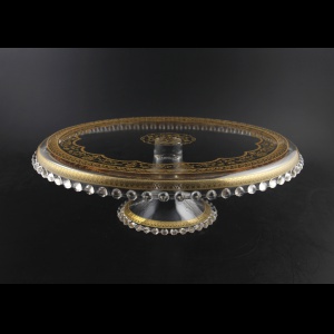 Zefyros CPY ZEGK Cake Plate Down d32cm, 1pc in Flora´s Empire Golden Crystal (20-5E71/L)