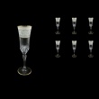 Adagio CFL A006A Champagne Flute 180ml, 6pcs, in Allegro White&Grey Light (A006A-0410-L)