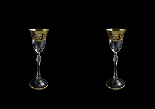 Parus C5 PEGK Liqueur Glasses 60ml, 2 pcs in Flora´s Empire Golden Crystal (20-2515/2/L)