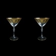 Parus CMT PEGK Martini Glasses 280ml, 2 pcs in Flora´s Empire Golden Crystal (20-251B/2/L)