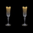 Adagio CFL F0050 Champagne Flutes 180ml 2pcs in Rio Golden Crystal Decor (F0050-0410=2)