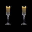 Adagio CFL F0050 Champagne Flutes 180ml 2pcs in Rio Golden Crystal Decor (F0050-0410=2)