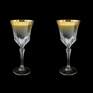 Adagio C2 F0050 Wine Glasses 280ml 2pcs in Rio Golden Crystal Decor (F0050-0412=2)