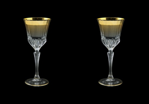 Adagio C3 F0050 Wine Glasses 220ml 2pcs in Rio Golden Crystal Decor (F0050-0413=2)