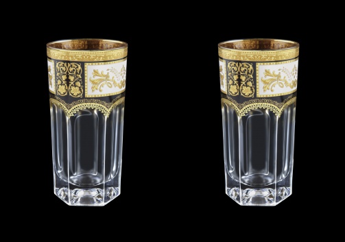 Provenza B0 F0016 Water Glasses 370ml 2 pcs in Diadem Golden Black (F0016-0000=2)