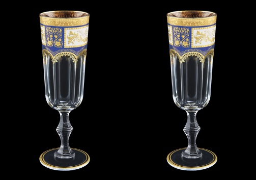 Provenza CFL F0013 Champagne Flute 160ml 2pcs in Diadem Golden Blue (F0013-0010=2)