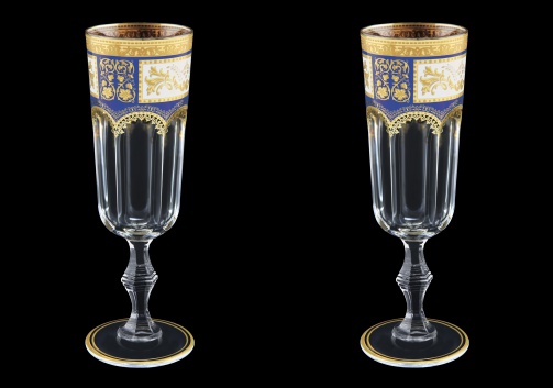 Provenza CFL F0013 Champagne Flutes 160ml 2pcs in Diadem Golden Blue (F0013-0010=2)