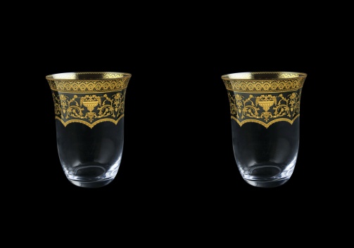 Parus B2 PEGK Whisky Glasses 350ml, 2 pcs in Flora´s Empire Golden Crystal (20-2502/2/L)