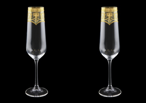 Strix CFL SELK Champagne Flutes in Flora´s Empire G. Crystal L, 200ml, 2pcs (20-2210/2/L)