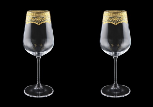 Strix C3 SELK White Wine Glasses in Flora´s Empire G. Crystal L,360ml,2pcs (20-2213/2/L)
