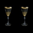 Parus C2 F0070 Wine Glasses 250ml, 2 pcs in Rocco Golden Embossed Decor (F0070-2512-L=2)