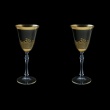 Parus C3 F0070 Wine Glasses 185ml, 2 pcs in Rocco Golden Embossed Decor (F0070-2513-L=2)