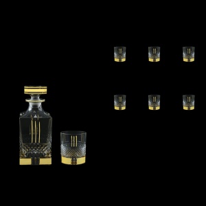 Brillante WD+B2 A00GG Whisky Set 850ml+6x340ml, 1+6pcs in Gold+KCR (A00GG-0C31-KCR)