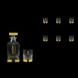 Brillante WD+B2 A00GG Whisky Set 850ml+6x340ml, 1+6pcs in Gold+KCR (A00GG-0C31-KCR)