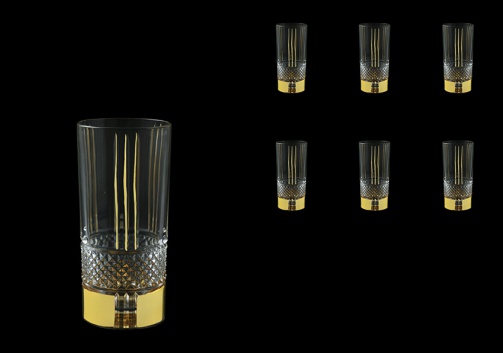 Brillante B0 A00GG Water Glasses 370ml, 6pcs in Gold+KCR (A00GG-0C00-KCR)