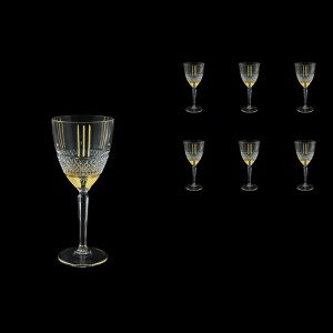 Brillante C3 A00GG Wine Glasses 230ml, 6pcs in Gold+KCR (A00GG-0C13-KCR)