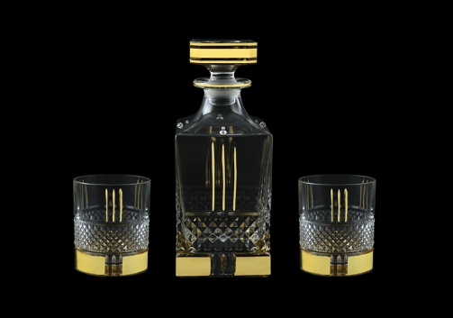 Brillante WD+B2 A00GG Whisky Set 850ml+2x340ml, 1+2pcs in Gold+KCR (A00GG-0C31-KCR=2)