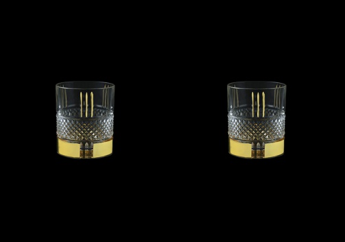 Brillante B2 A00GG Whisky Glasses 340ml, 2pcs in Gold+KCR (A00GG-0C02-KCR=2)