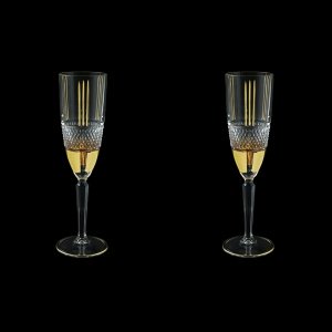 Brillante CFL A00GG Champagne Flute 190ml, 2pcs in Gold+KCR (A00GG-0C10-KCR=2)
