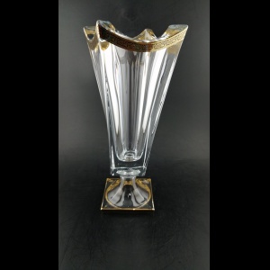 Quadron VVQ QMGB Vase 390, 39cm 1pc in Lilit Golden Black Decor (31-6E7B)