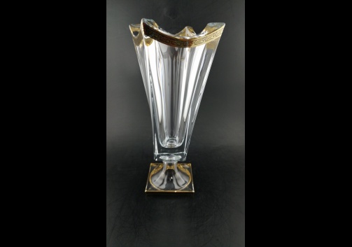 Quadron VVQ QMGB Vase 390, 39cm 1pc in Lilit Golden Black Decor (31-6E7B)