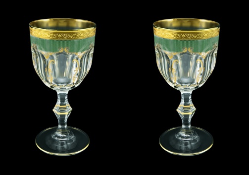 Provenza C2 PPGG  Wine Glasses 230ml2pcs in Persa Golden Green Decor (74-270/2)