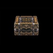 Scatola Cuba CEGB 10cm 1pc in Flora´s Empire Golden Black Decor (26-243)