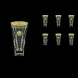 Fusion B0 FLGB H Water Glasses 384ml 6pcs in Antique&Leo Golden Black Decor+H (42-398/H)