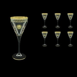 Fusion C2 FLGB H Wine Glasses 250ml 6pcs in Antique&Leo Golden Black Decor+H (42-432/H)