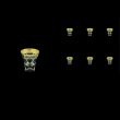 Fusion B5 FAGB H b Liqueur Tumblers 65ml 6pcs in Antique Golden Black Decor+H (57-396/H/b)