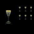 Fusion C5 FAGB H b Liqueur Glasses 70ml 6pcs in Antique Golden Black Decor+H (57-430/H/b)