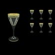 Fusion C3 FAGB H b Wine Glasses 210ml 6pcs in Antique Golden Black Decor+H (57-431/H/b)