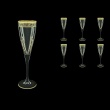 Fusion CFL FAGB H b Champagne Flutes 170ml 6pcs in Antique Golden Black D.+H (57-434/H/b)