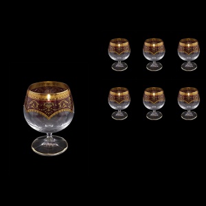 Bohemia Brandy CG BEGR Cognac Glasses 250ml 6pcs in Flora´s Empire Golden Red (22-167)
