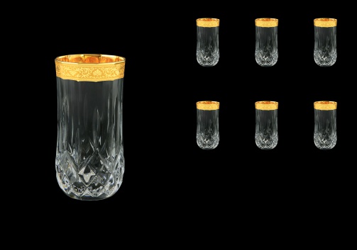 Opera B0 ONGC Water Glasses 350ml 6pcs in Romance Golden Classic Decor (33-237)