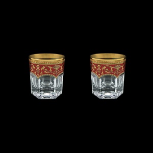 Provenza B3 PEGR Whisky Glasses 185ml 2pcs in Flora´s Empire Golden Red Decor (22-526/2)