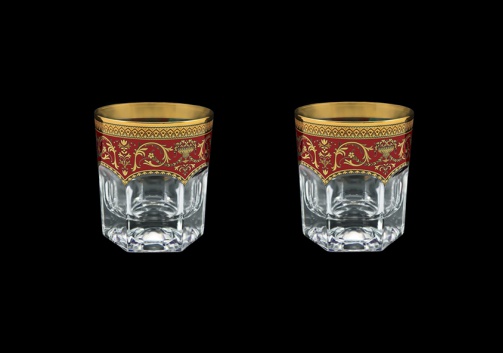 Provenza B3 PEGR Whisky Glasses 185ml 2pcs in Flora´s Empire Golden Red Decor (22-526/2)